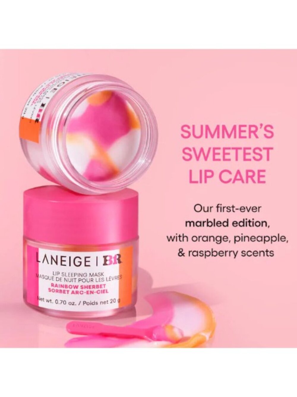 Laneige Lip Sleeping Mask - Baskin Robin Limited Edition Rainbow Sherbert - 0.70 - Picture 3 of 3